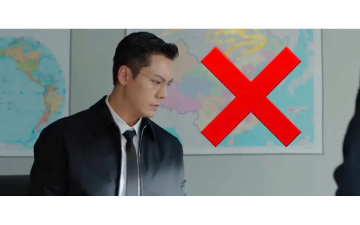 Một cảnh trong phim đã sử dụng hình ảnh bản đồ vi phạm chủ quyền lãnh thổ Việt Nam (Ảnh: Cổng Thông tin Bộ VHTTDL)